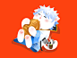 Anime Kitty ：Gintama gintama animate cartoon colorful hot popular japan kitty lovely gradient google flat cat icon ui effyzhang illustration