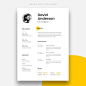 Free PSD | Minimal resume or cv design template