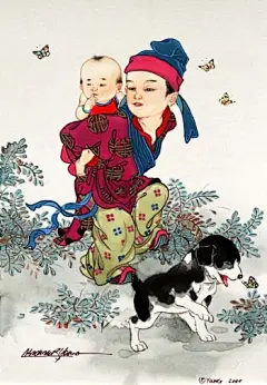Caroline Young、Caroline Young、人物画、小孩、仕女