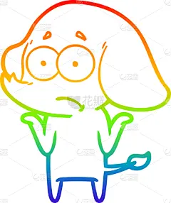 山,彩虹,不确定,铅笔画,卡通,可爱的,动物园,图像,象,艺术