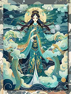 山海经插画｜女娲补天 - 小红书