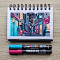 Photo by James Chapman on August 10, 2023. May be an illustration of 1 person, pen, marker, sketch, street and text.