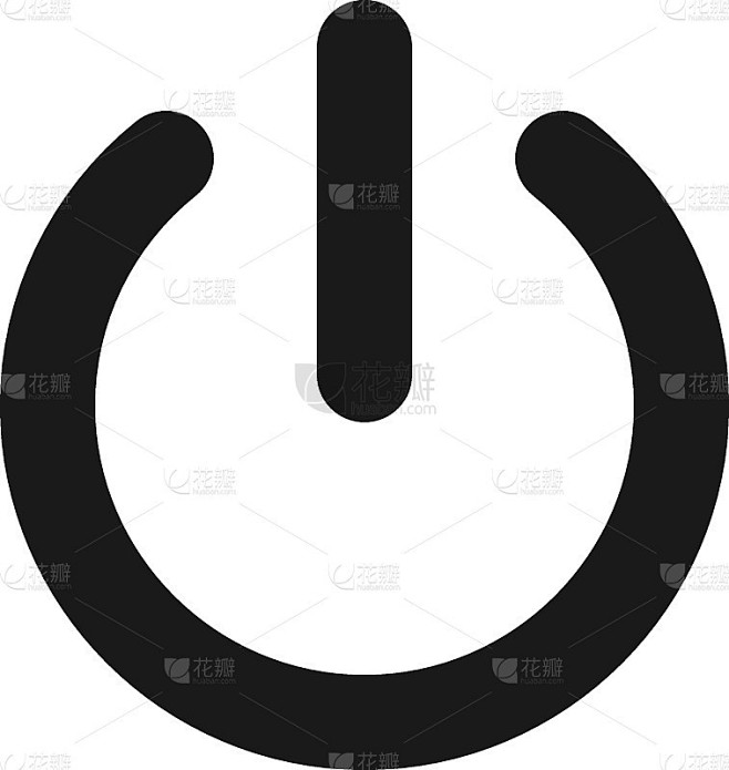 关机图标。上电图标。开关图标矢量插图
