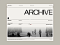 ARCHIVE - Website Concept