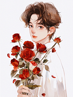 &笙玺采集到男生插画