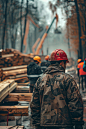 户外工地建设的施工人物肖像摄影图片