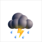 Dark Cloudy + Rainy +Lightning