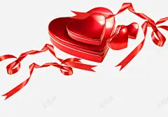 心形礼盒飘带高清素材 彩带 心形礼盒 爱心 爱情 红色 飘带 免抠png 设计图片 免费下载