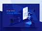 VR reality virtual gaming digital page vector ui landing dmit people illustration characters isometric vr