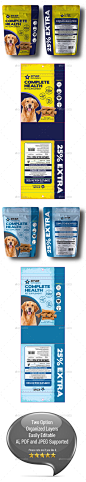 狗补充包装模板——包装印刷模板Dog Supplement Packaging Template - Packaging Print Templates藤黄属植物,健康,时尚 garcinia, health, hip 