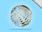 PSD abstract geometric shape futuristic dispersion glass material design 3d rendering