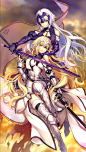 FGO白贞德美图，吾之神明在此_战争 : 动漫《Fate/Apocrypha》的女主角，原型是历史上的法国英雄，职阶是Ruler，作为被圣杯战争本身所召唤的英灵，有着正确管理圣杯战争的职责。将规律放在第一，为了守护规则而挥剑，但基本上她重视全部参与圣…
