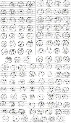 【手绘手帐漫画素材】 颜文字表情2 简单易学~#手帐素材插画手绘##简笔画#