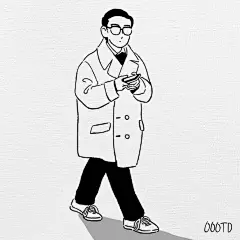 0107白色 _插画-人物简易线稿采下来_T2019627 