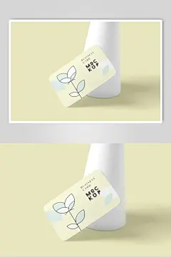 黄色树苗名片样机