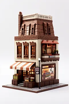巧克力楼房食品建筑模型
