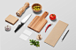 Restaurant & Food Mock-Up : Restaurant Food Mock-Up based on professional photos. Just open the psd file and place your design on the objects. All objects and shadows are fully separated so you can easily play with them and create your own original cu