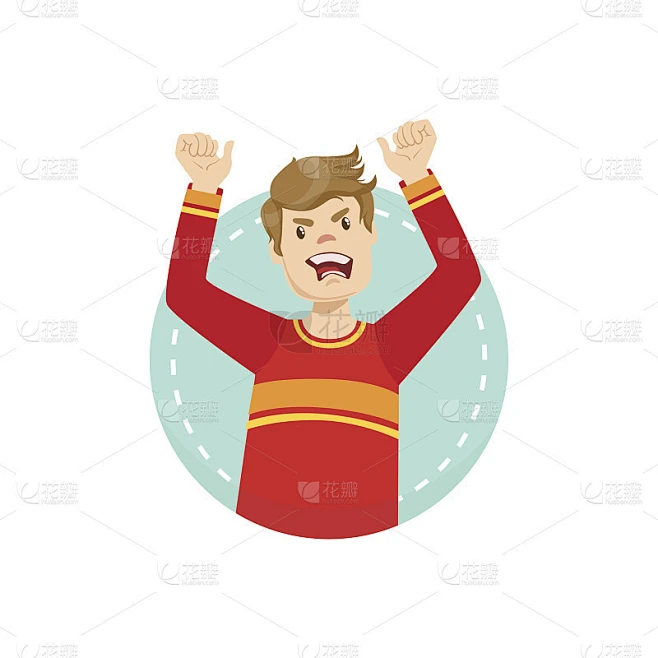 愤怒情绪身体语言插图素材-花瓣网