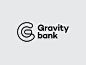 Gravity mark minimalistic logo line gravity g finance digital branding banking bank app andstudio