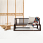 古典禅意实木沙发组合 客厅会所实木家具新中式休闲沙发椅组合-淘宝网