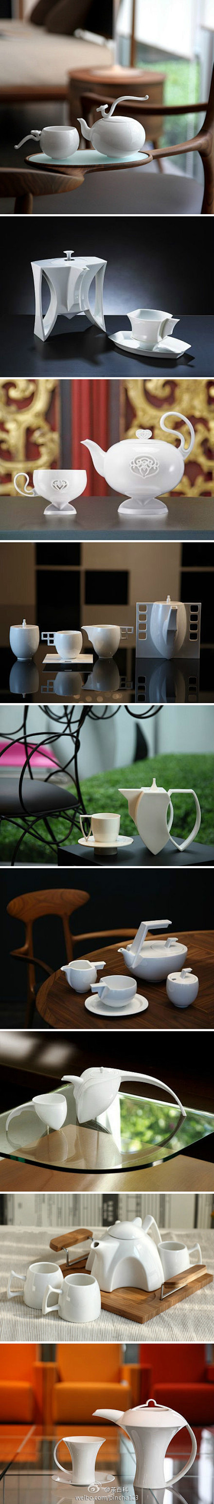 【创意壶 . 杯】一组创意优美的茶壶、茶...