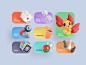 Plato 3D Icon Exploration 3d app application balls cards character chess clean concept design dice fun games icons minimal mobile redesign render ui ux