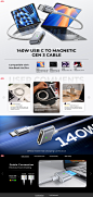 Amazon.com: LISEN USB-C to Magnetic 3 Cable (6.6FT,Space Gray) Fit for MacBook Air Charger Mag-Safe Gen 3 Port, 140W Magnetic Safe 3 Cable Fit for 2024 MacBook Pro 14” 16" M4, 2023 MacBook Air 13“ 15" M3 & More : Electronics