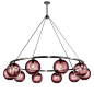 Sophisticated chandelier with a touch of color! nichemodern.com