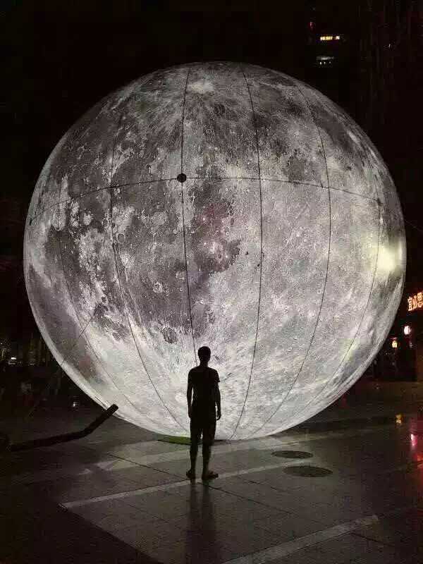中秋节充气月球卡通气模 充气月亮球 发光...