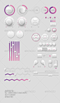 Clear White and Purle UI Buttons - GraphicRiver Item for Sale