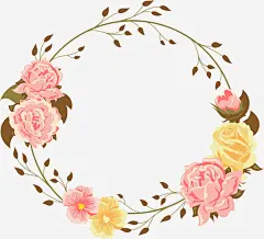 粉色美丽春季草环高清素材 春天 春季 春日 自然 花圈 花藤 草环 鲜花 免抠png 设计图片 免费下载