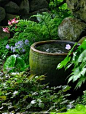 gardenerseden Secret garden water bowl in landscaping with water bowl