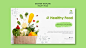 Healthy food banner template design Free Psd