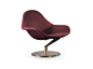 Swivel upholstered armchair with armrests ZENITH | Armchair by Reflex