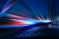 Cover of Cost of Capital Observatory - A photograph of abstract rays of light of multiple colours against dark background