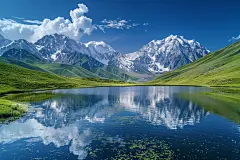 湖面山林自然风景壁纸