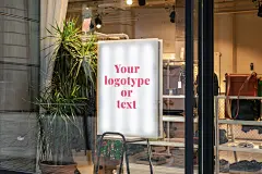 门牌店铺招牌样机效果图