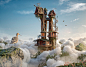 Over the Clouds - Pixar Renderman Challenge
