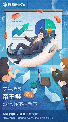 超级物种·新西兰节主题海报：让新西兰的风，治愈你的加班胃