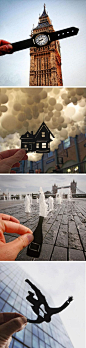 Going by the name paperboyo, Instagrammer Rich McCor has developed a unique style of photography that uses paper cutouts to interact with European landmarks: 