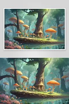 蘑菇丛林探险之旅领略自然的独特之美-众图网