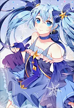 VOCALOID 初音未来 同人图 插画 壁纸 | ☆SnowMiku2017☆ | 半次元-第一中文COS绘画小说社区