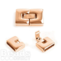 We now stock a simply stunning range of Stainless Steel Clasps at Beads Direct. This Rose Gold Plated Stainless Steel Clip Lock Clasp 12x25mm fits 2x14mm Cord. Love this clasp!