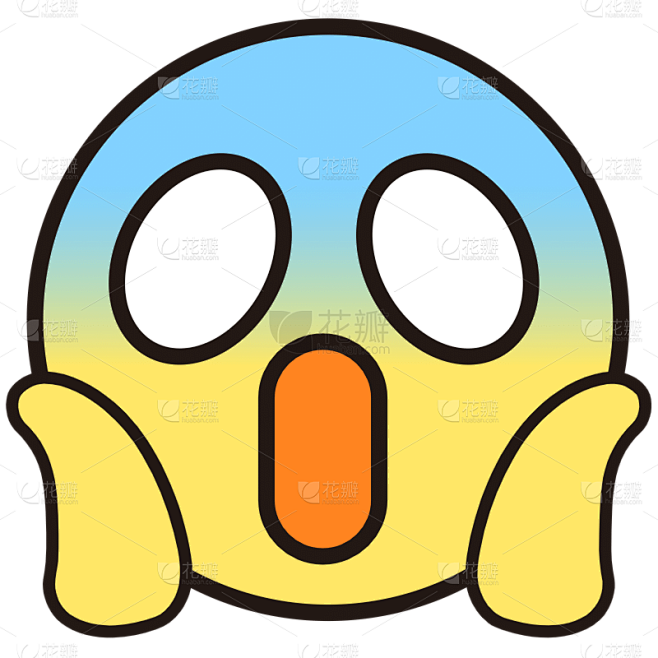 害怕手绘emoji表情包元素