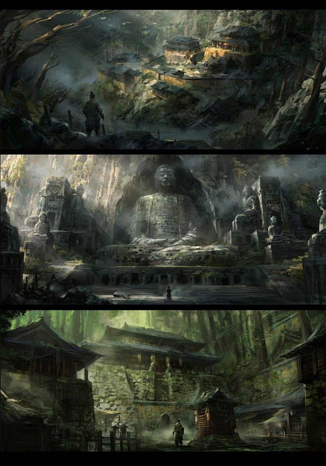 中国风武侠仙侠室内场景CG原画 影视气氛概念图 游戏美术素材-概念场景-微元素 - Element3ds.com!