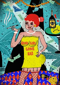 本学期最后一个课题终于画完了！老师要求我们根据英国艺术家William Hogarth于1733年创作的一组故事创新改编，原作讲的是在当时时代背景下一个富家子弟如何糟蹋自己人生的故事那么我当然讲述的是现代版，希望你们猜中了开头，没猜中结尾 ​​​​