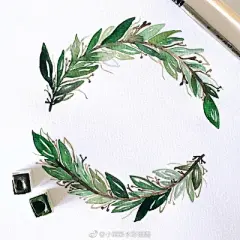 水彩---花环 - 高清图片，堆糖，美图壁纸兴趣社区