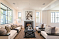 Family room - country family room idea in Los Angeles
