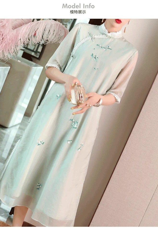 旗袍改良版连衣裙2019新款夏季宽松古装女汉服民国茶服女刺绣唐装-tmall.com天猫