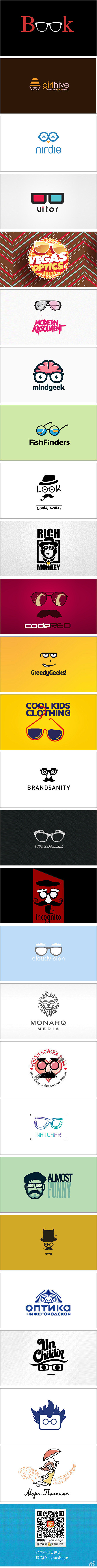 眼镜形状的logo